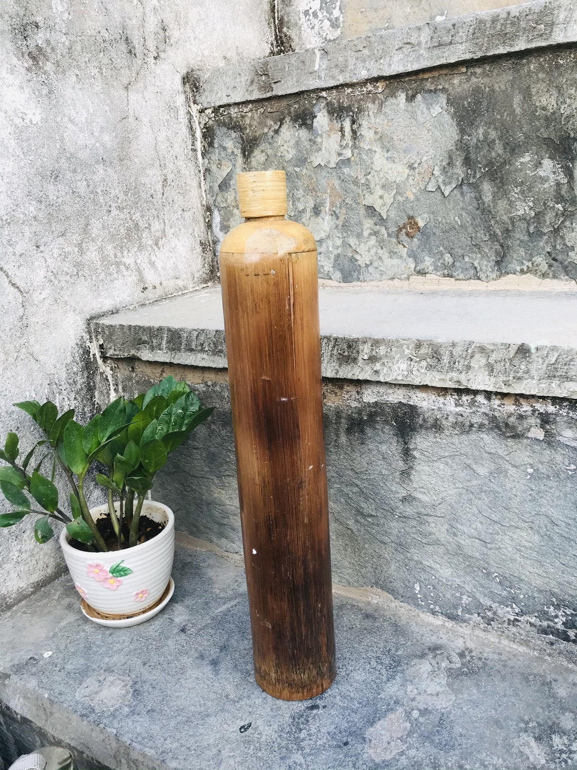 Set of 2 The organic Bamboo Water Bottle Bamboo Grass Water Etsy