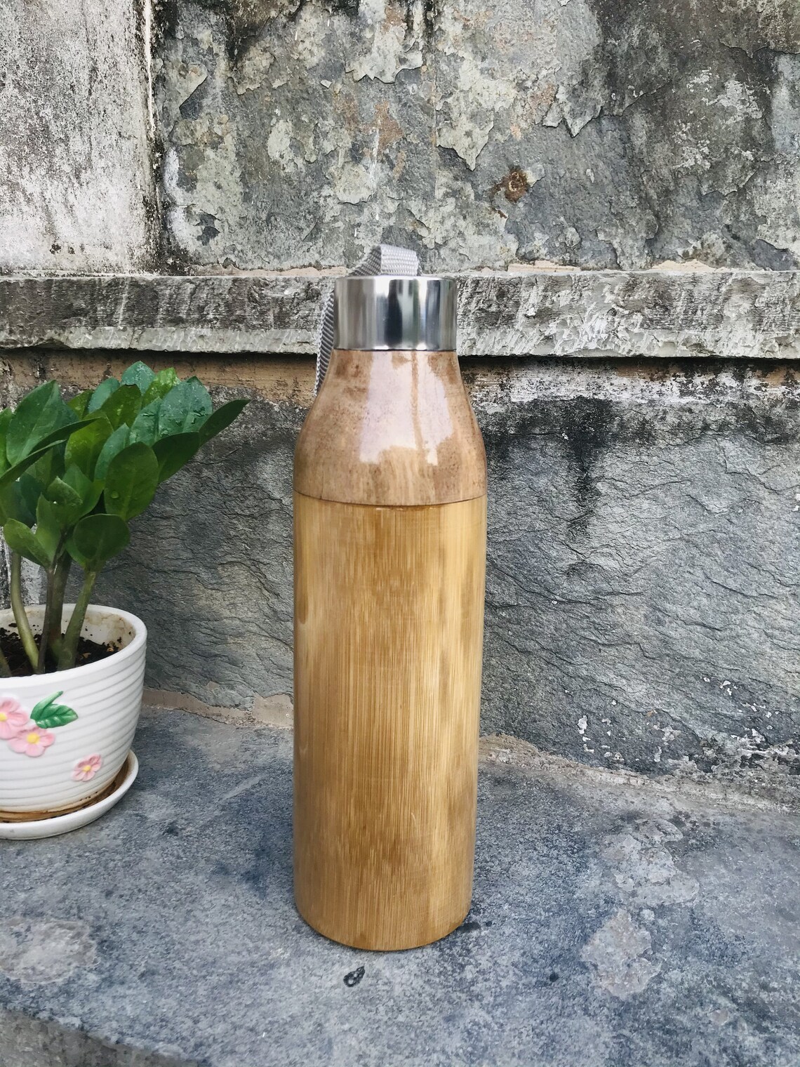 The organic Bamboo Water Bottle Bamboo Grass Water bottle Etsy