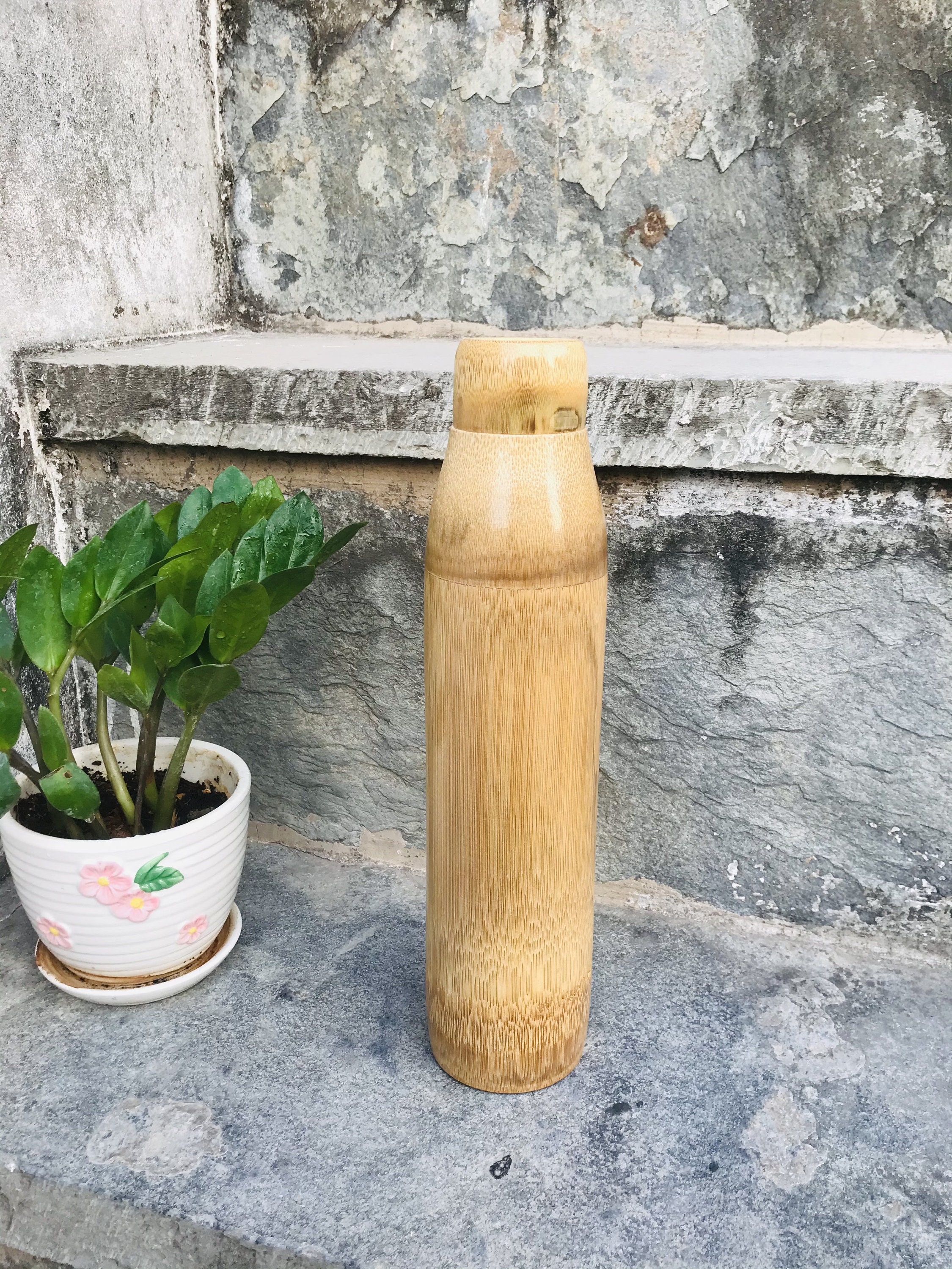 The organic Bamboo Water Bottle Bamboo Grass Water bottle Etsy