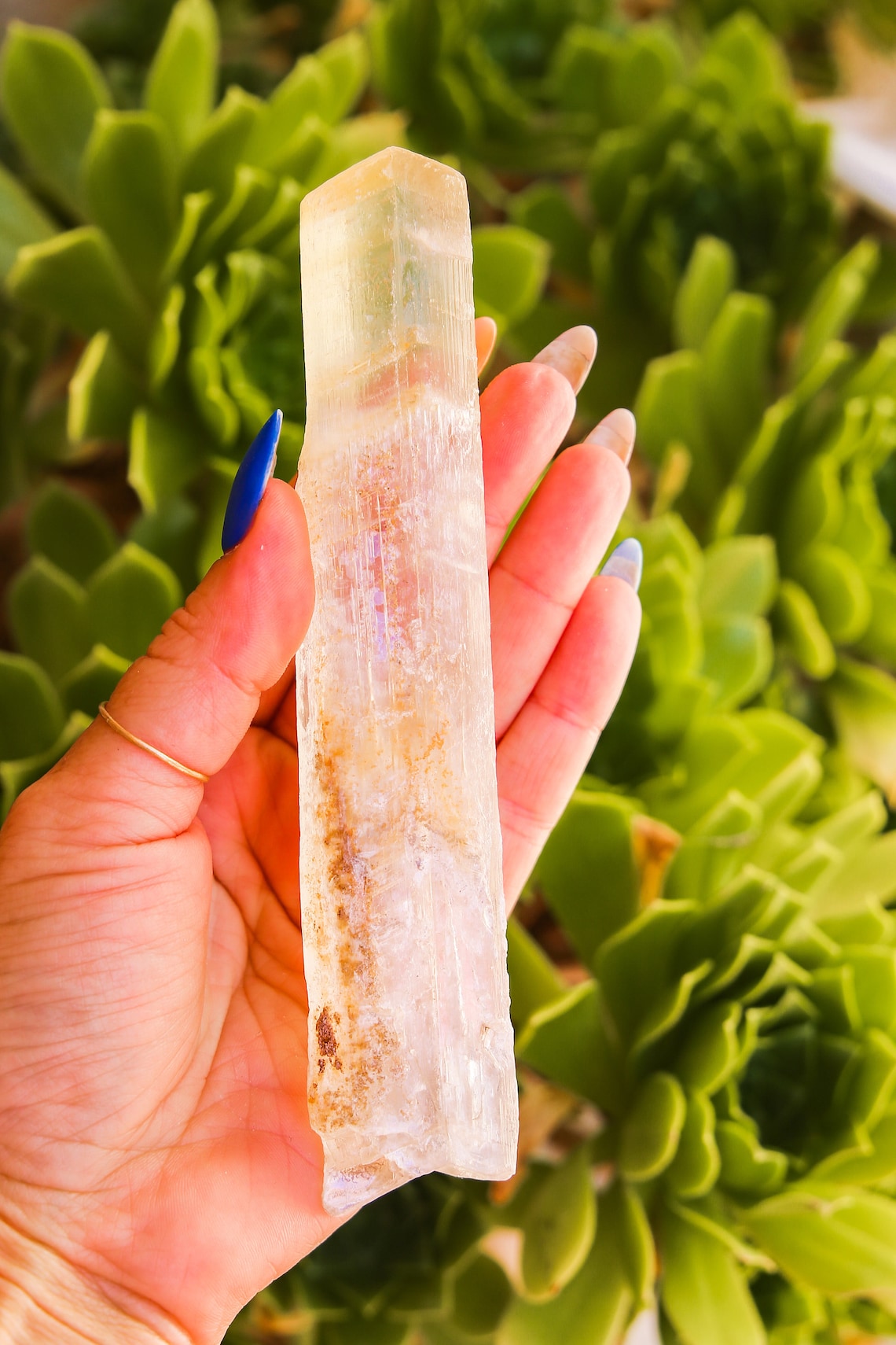 Varita de selenita natural / Punta selenita / | Etsy