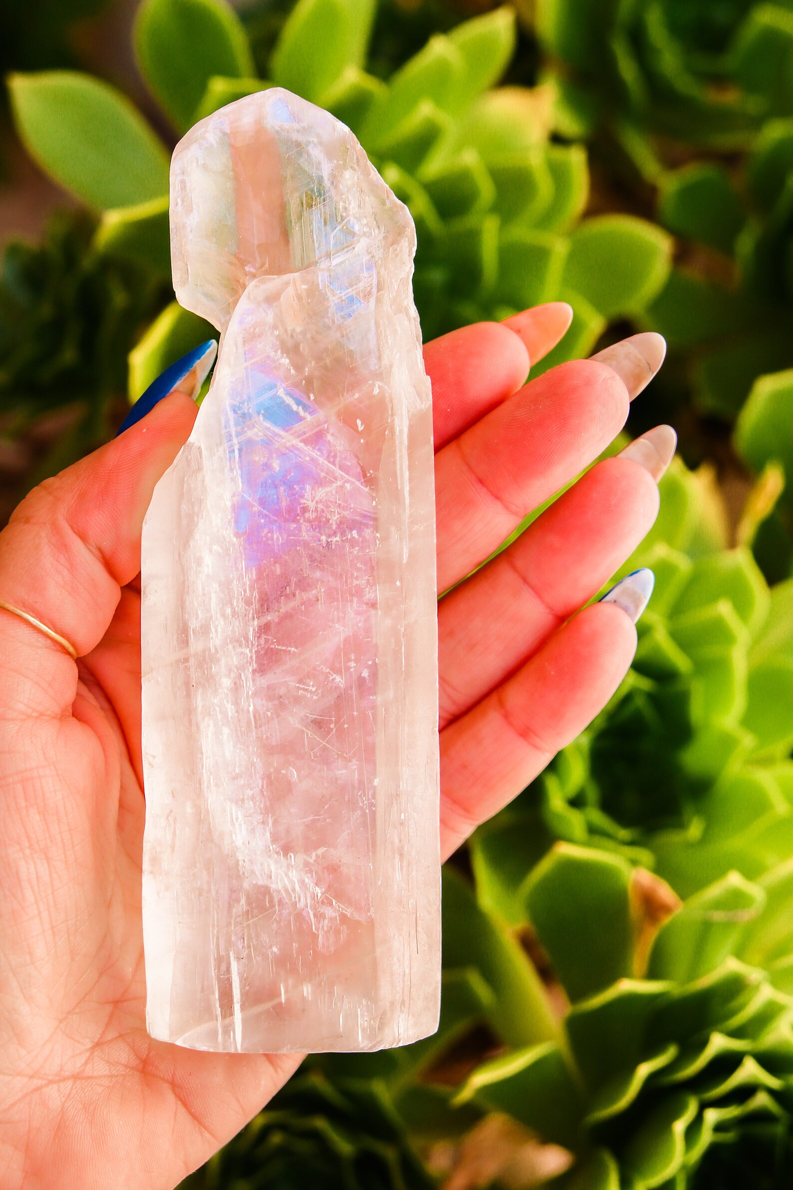 Varita de selenita natural / Punta selenita / | Etsy