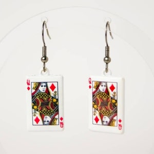 Orecchini con carte da poker/regalo di compleanno per lei/regalo di anniversario/regalo fidanzata/regalo per donne/regalo di laurea