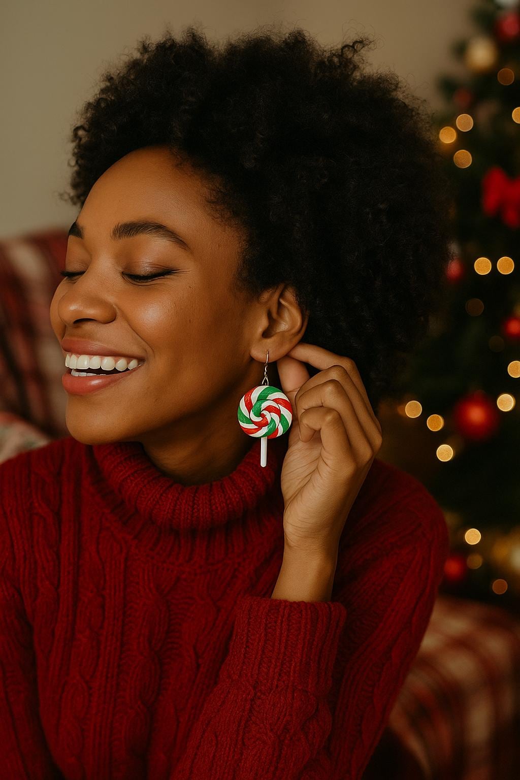 Set di orecchini natalizi / Pupazzo di neve, Babbo Natale, renna, bastoncino di zucchero, albero / Regalo di gioielli per le feste / Graziosi orecchini natalizi / Gioielli per le feste - Italia