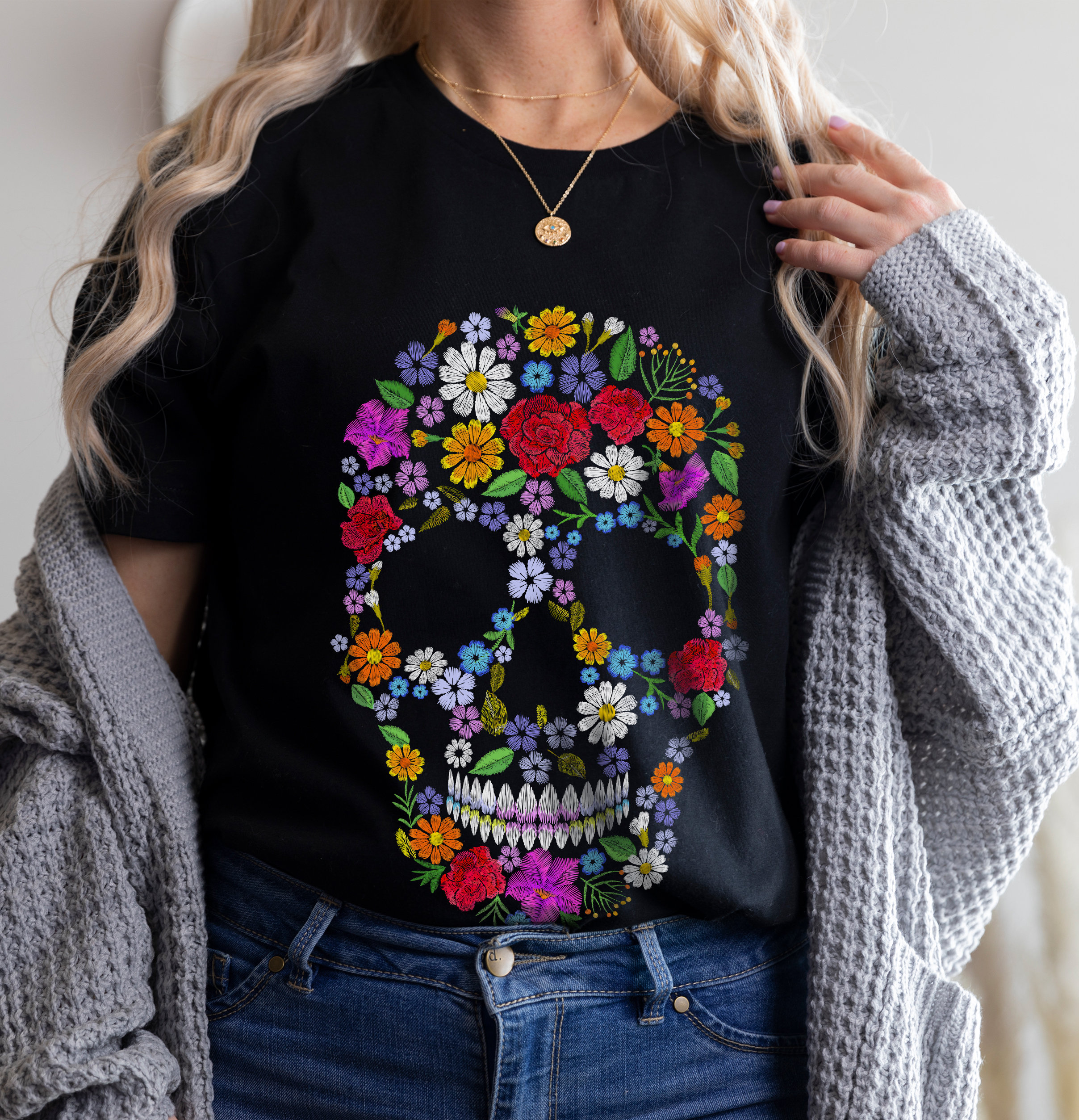 T-shirts skull biker à acheter en ligne