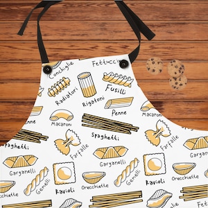 Pasta Types Apron: Italian Food Lover Gift