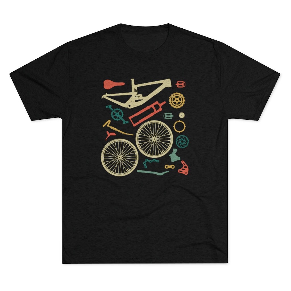 Mountain Biking Tshirt Bike Parts T Shirt Gifts for - Etsy