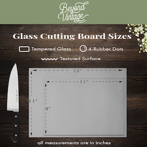 Vintage Style Kitchen Measurements Glass Cutting Board, Unique Vintage Style Housewarming Gift, New Home Owners Gift image 5