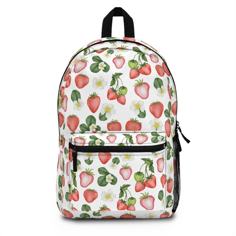 Strawberry Backpack Cottagecore Backpack Cute Backpack Back Etsy