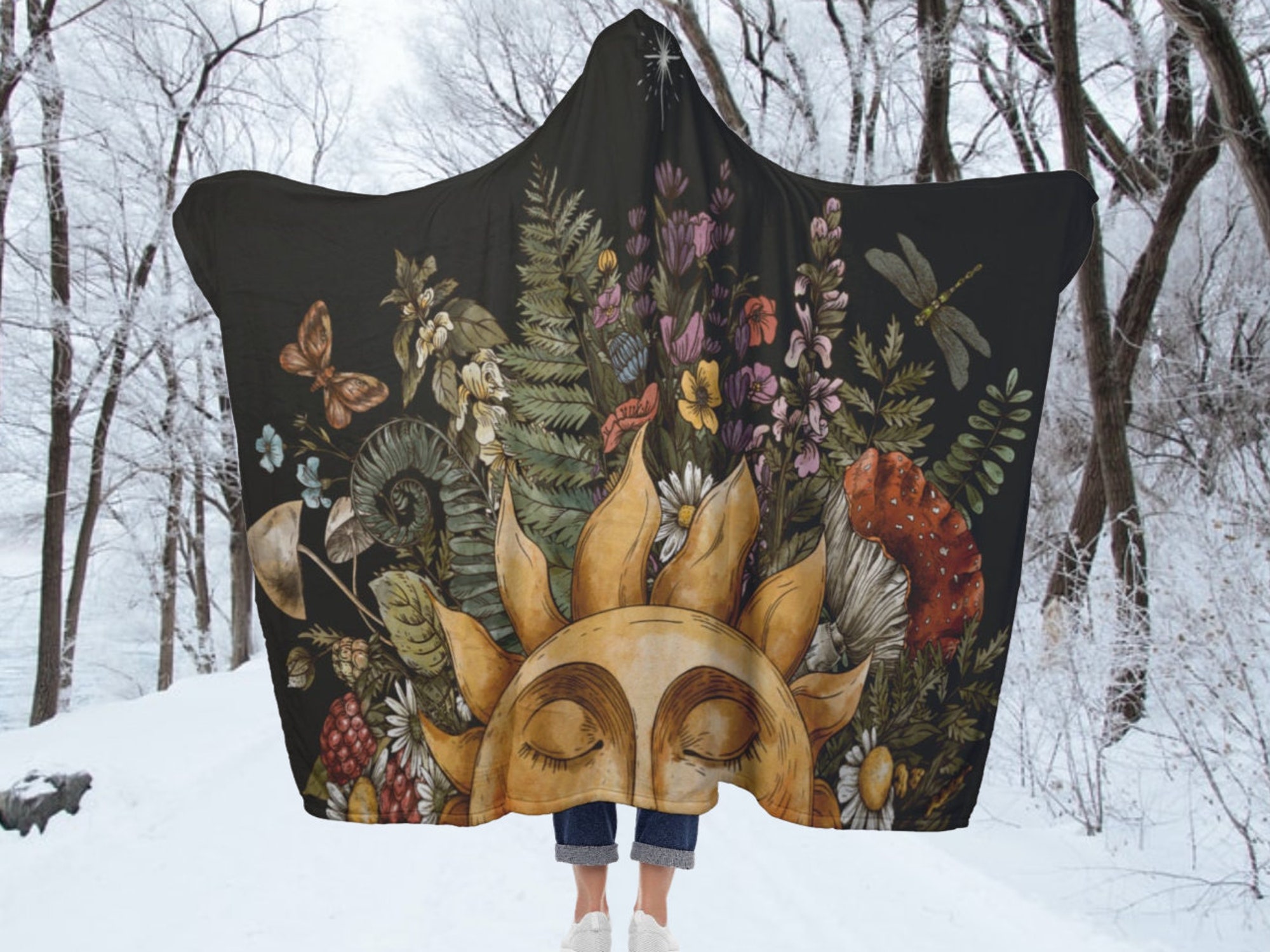 Discover Boho Sun Hooded Blanket