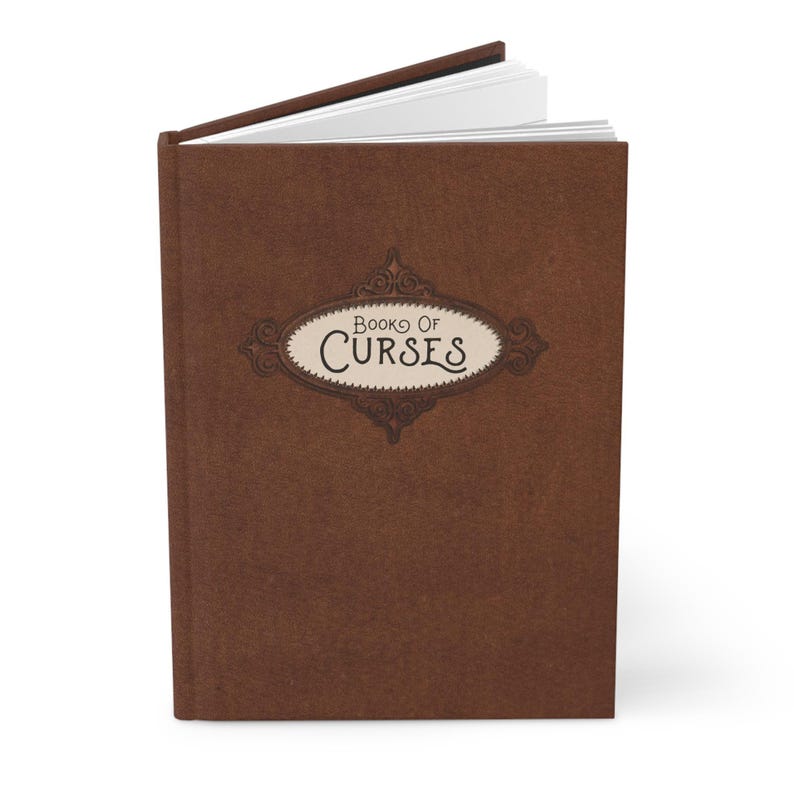 Books of Curses Hardcover Journal | Vintage Brown Spellbook Notebook image 3