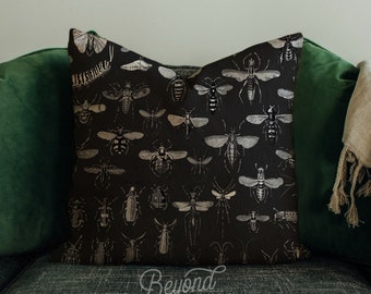 Schwarze Motte Insekt Kissenbezug: Gothic Halloween Home Decor