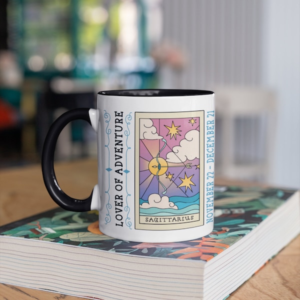 Sagittarius Zodiac Coffee Mug: Custom Accent Mug, Birthday Gift