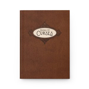 Books of Curses Hardcover Journal | Vintage Brown Spellbook Notebook image 6