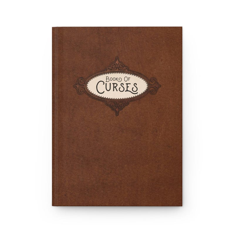 Books of Curses Hardcover Journal | Vintage Brown Spellbook Notebook image 6