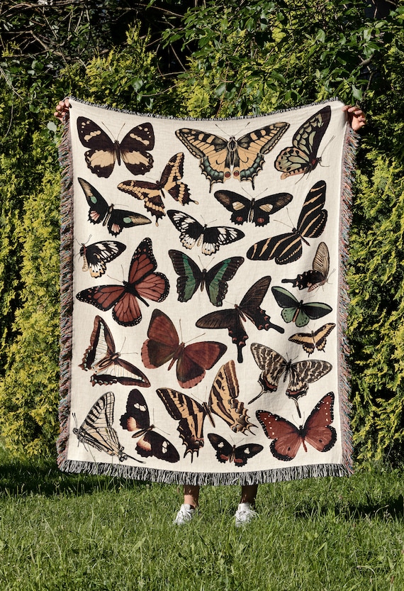 Woven butterfly blanket hotsell