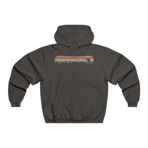 Snowboarding Long Sleeve Premium Hoodie, Snowboard Gifts for men, Minimalist Design, Husband or Boyfriend Birthday or Anniversary Gift image 3