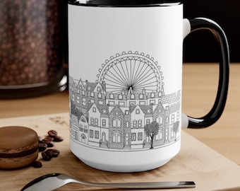 London Skyline Mug: British Gift, Illustrated Ceramic Mug