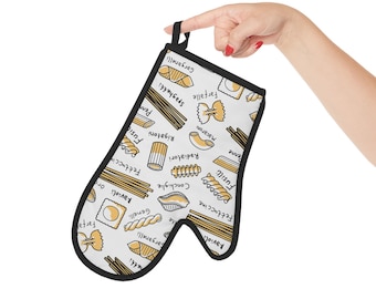 Cute Pasta Types Oven Glove Gift for Him or Her Italian Gifts Host or Hostess Gift pasta Lover Gift