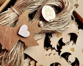 Holzschnitt Engel-Dekor: Home-Dekoration (7 cm)
