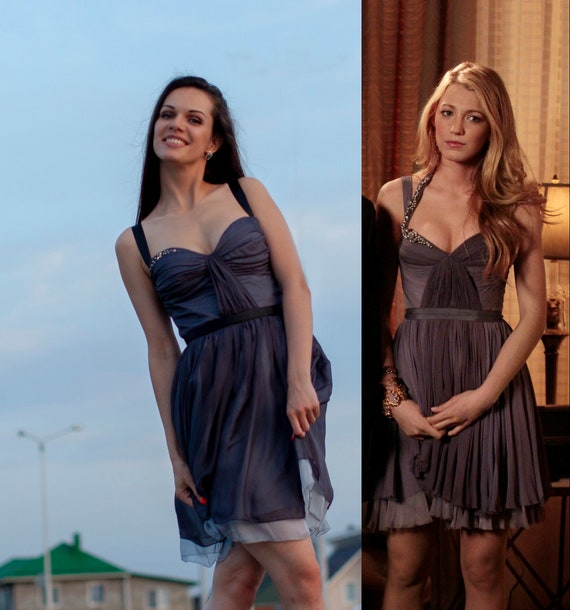 Gossipgirl Iconic Evening Mini Prom Dress Serena Van Der Etsy Gossipgirl Iconic Evening Mini Prom Dress Serena Van Der Etsy