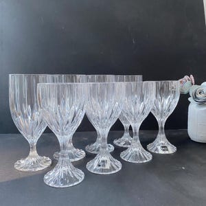 Mikasa Park Lane Crystal Water Wine Iced Tea Glasses, Mikasa Cut Crystal Wine Glass, Mikasa Cut Crystal Water Glass
