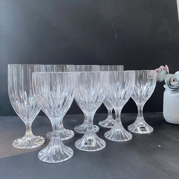 Mikasa Park Lane Crystal Water Wine Iced Tea Glasses, Mikasa Cut