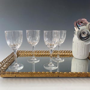 Vintage Crystal Claret Wine Glasse, Crystal Cordial Aperitif Glasses, After Dinner Drinks Liqueur Glasses