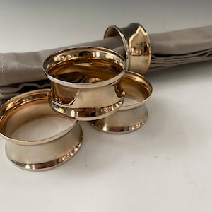 4er Set Messing Serviettenringe | Messing Serviettenhalter