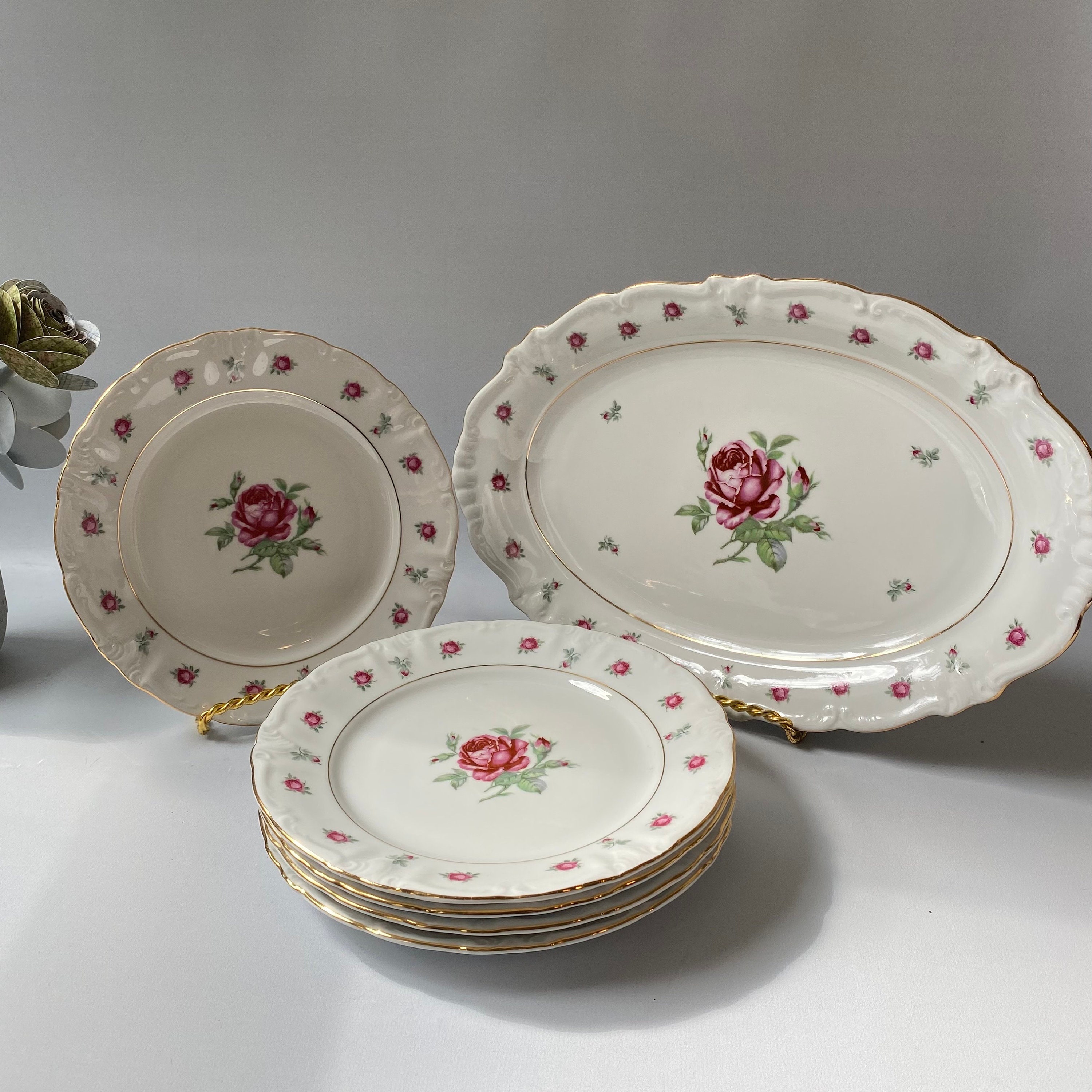 Treasure Chest China Bavaria Germany First Love Dessert Plates