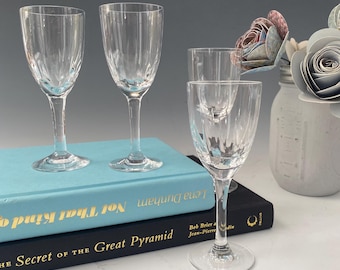 Vintage Crystal Cordial Glasses, Cut Crystal Aperitif Liqueur Glasses, After Dinner Drinks Cordial Glasses