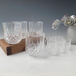 Crystal D&#39;Arques Longchamp Double Old Fashioned Whisky Lowball Gläser oder Crystal D&#39;Arques Longchamp Shot Lemoncello Cordial Gläser