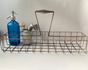 Portabotellas de leche grande vintage, portabotellas de metal, decoración industrial, decoración de granja