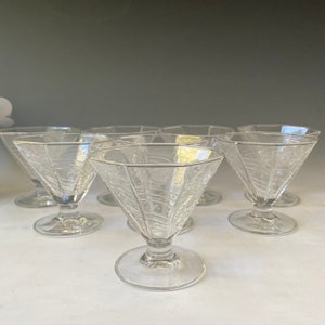 Dansk Summerhouse Champagne Tall Sherbet Glass, Vintage Belgium Dansk Glasses, Dansk Dessert Cups | Ribbed Glasses