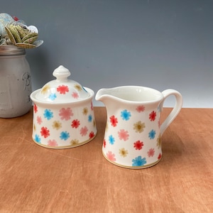 Villeroy and Boch Lina Sugar and Creamer | Villeroy and Boch Floral Sugar  Creamer | Villeroy Boch MultiColor Porcelain Sugar Bowl Creamer