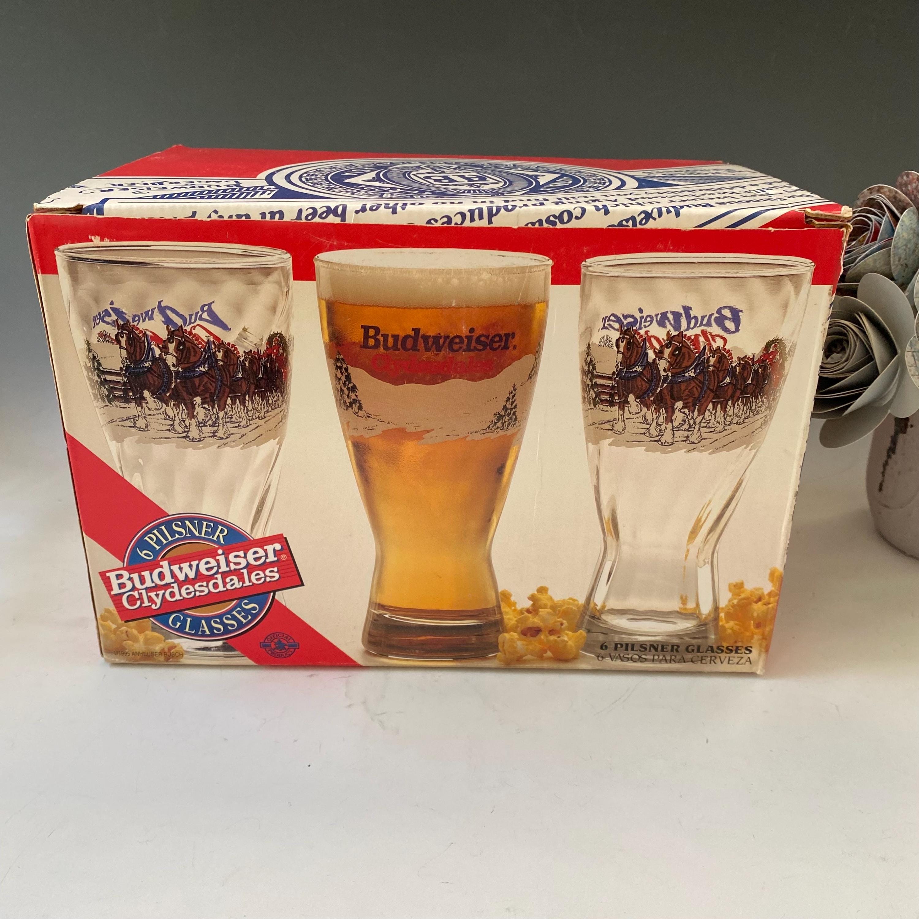 ヴィンテージ バドワイザー ピルスナーグラス バドワイザー クライズデール ピルスナー ビールグラス 6個セット