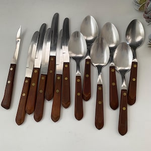 Washington Forge Town & Country Holzgriff Suppenlöffel Messer, Ekco Flint Vanadium Pfeilspitze Holzgriff Grapefruit Messer