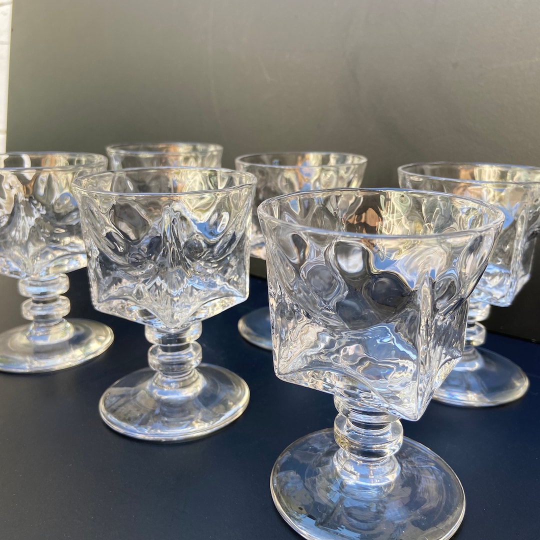 Bryce Glassware rare Esquare Martini Glasses Bryce Lenox Cocktail