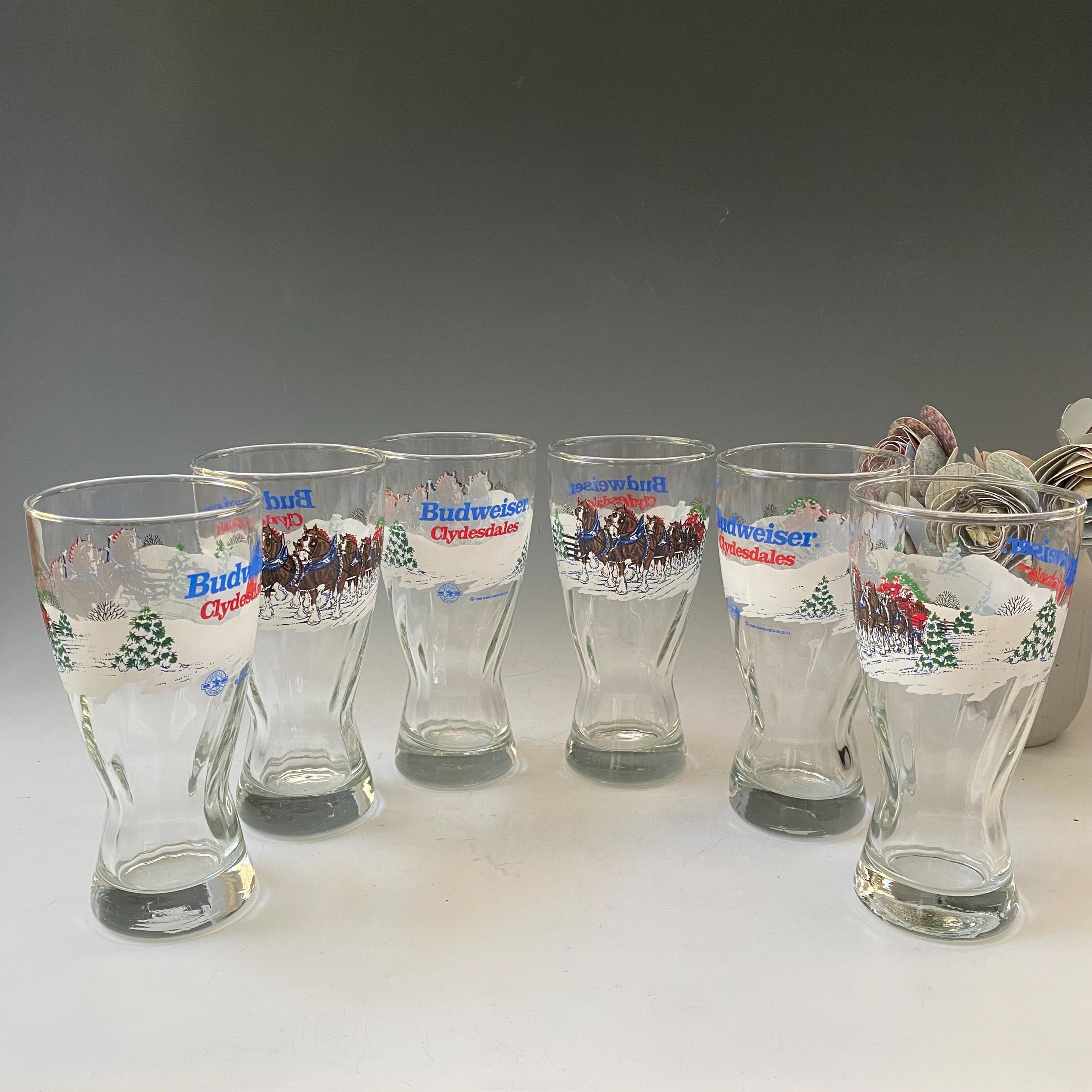 ヴィンテージ バドワイザー ピルスナーグラス バドワイザー クライズデール ピルスナー ビールグラス 6個セット