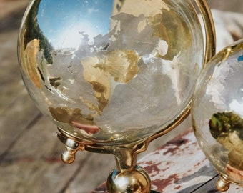 Large Globe on Metal Stand Gold