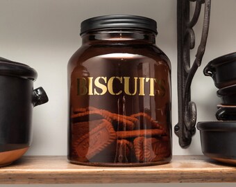 New Extra Large 6L Glass Biscotti Jar for Storage & Display With Airtight  Seal. Ideal for Biscuits, Sweets, Craft Material Etc 