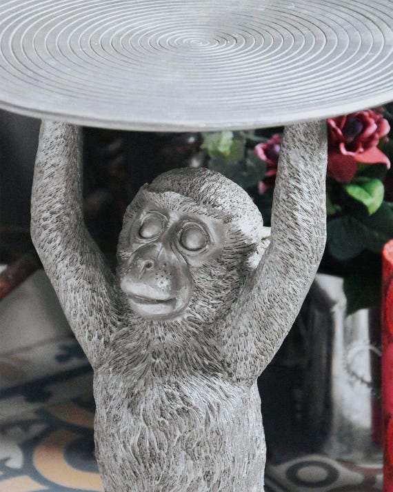 Silver Monkey Side Table - Etsy