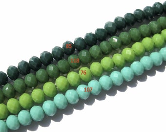 90143640-170 6x4mm Imperial Jasper Gemstone Grade AA Green Rondelle Loose Beads 16 inch Full Strand