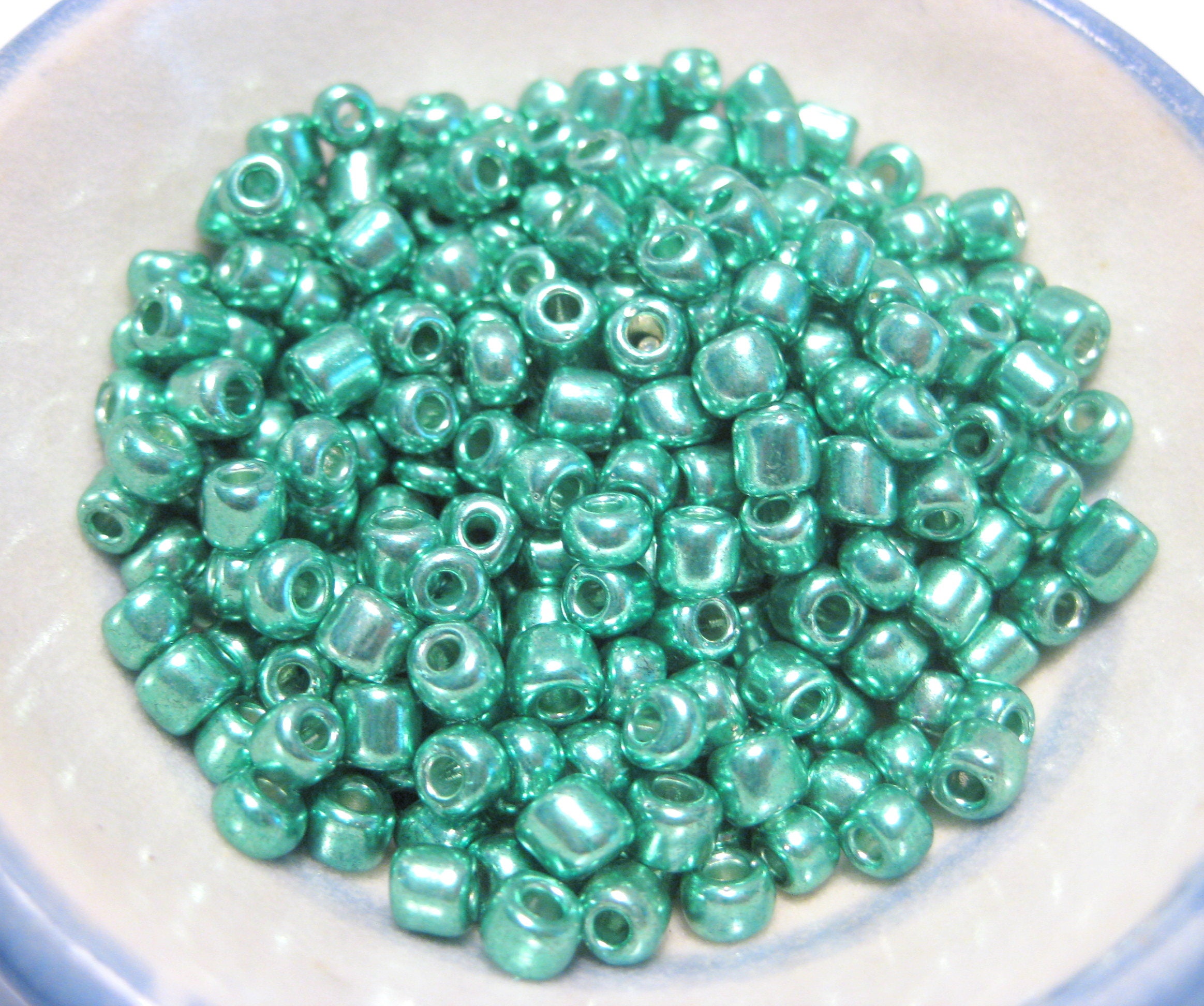 Bead Binge Supply - Beads - Olive/bronze 4mm glass beads (2 dif