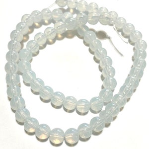 1 Strand of Opal Smooth Round Glass Beads 6mm(No.SMRD109-1762)