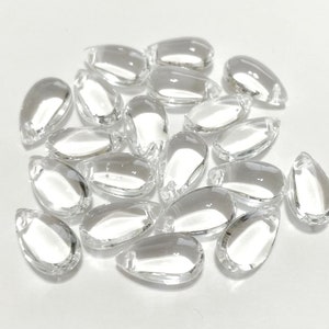 20pcs of Clear Glass Teardrop Beads 13mm(No.TTD1-2063)