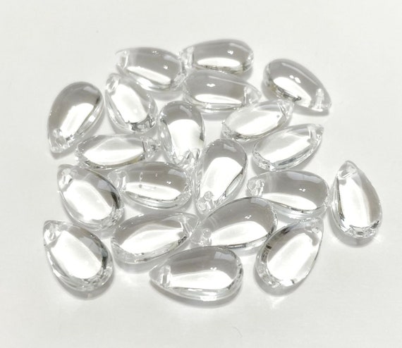 20pcs of Clear Glass Teardrop Beads 13mm(No.TTD1-2063)