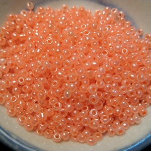 20 Grams Creamy Orange Glass Seed Beads 11/0 (2mm)(No.cm148c-005)