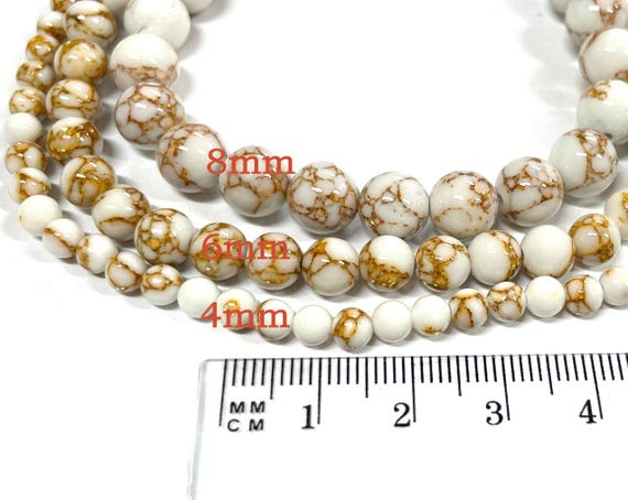 Perline Rotonde Di Turchese Naturale Da 4 Mm, Grado AAA - Foto 13