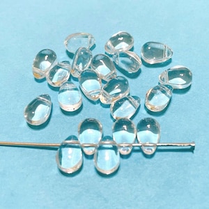 20pcs of Clear Teardrops Beads Glass Beads 9mm (NO.TTD1-1710)