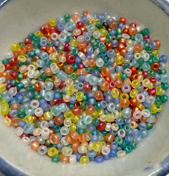 20 Grams Mixed Frost Seed Beads 11/0 Glass Seed Beads 2mmn0.rb18-059 